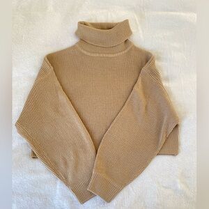 HM CROPPED SWEATER BEIGE L